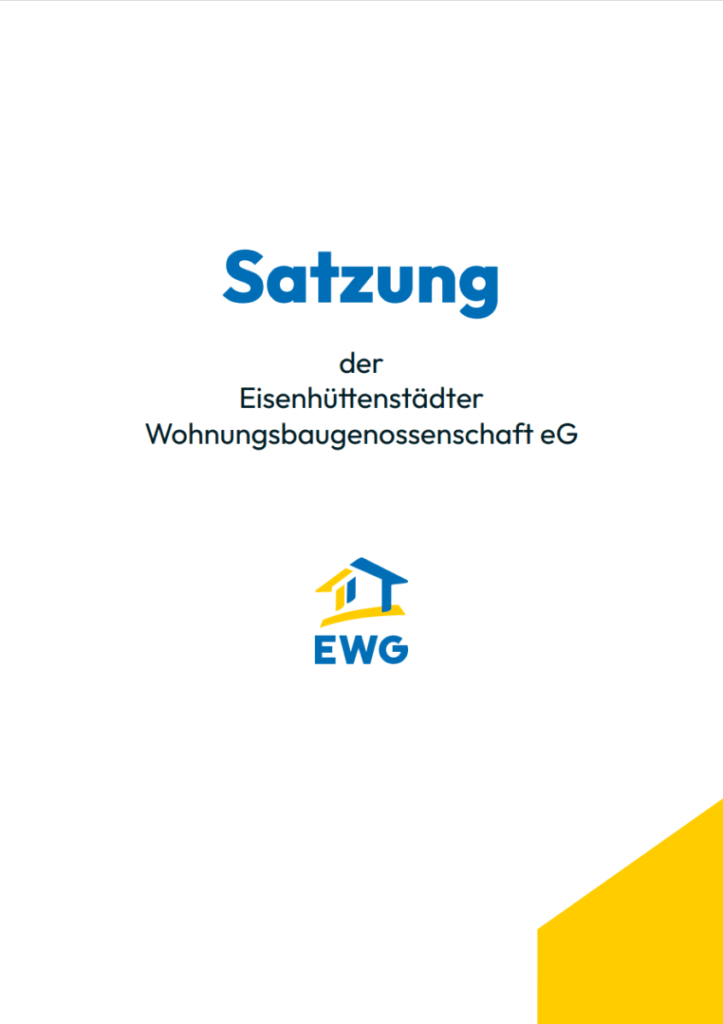 Satzung der Eisenhüttenstädter Wohnungsbaugenossenschaft eG